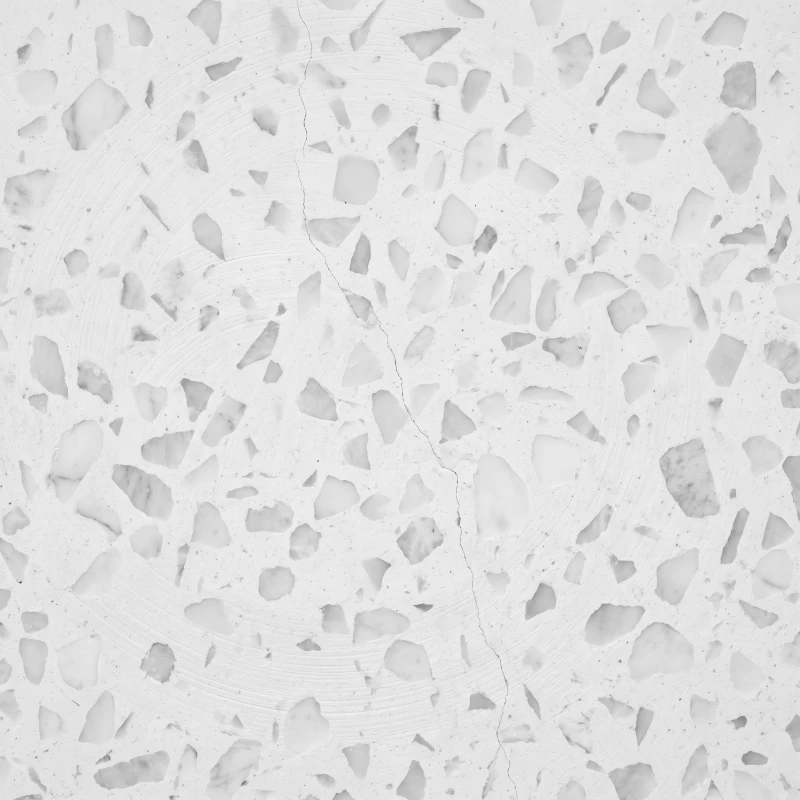 White marble chip in a chalk cement, honed flat